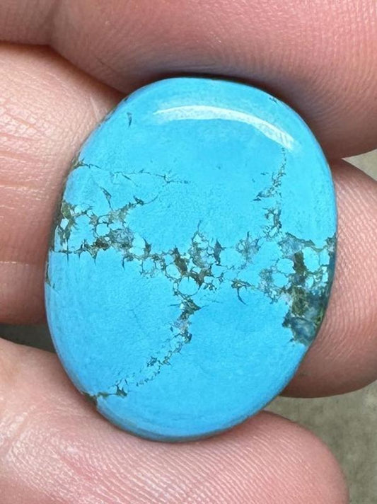Oval 23x18mm Hubei Turquoise Cabochon 69