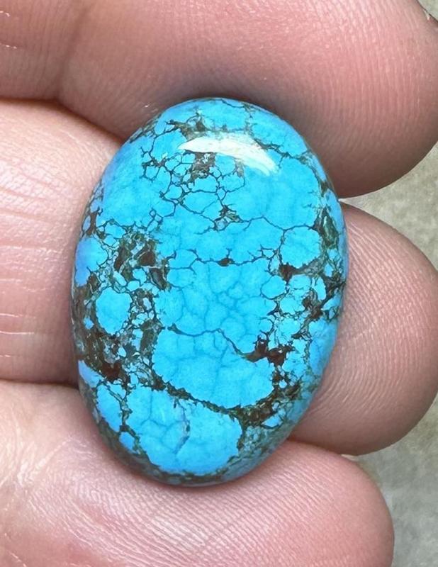 Oval 24x16mm Hubei Turquoise Cabochon 77