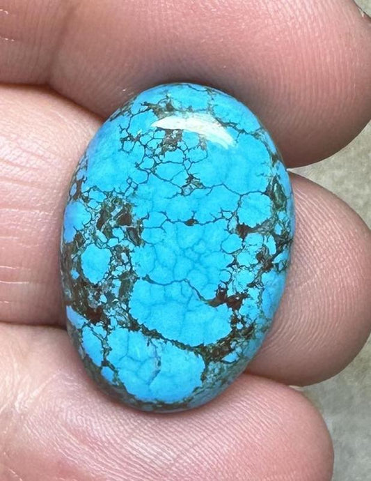 Oval 24x16mm Hubei Turquoise Cabochon 77