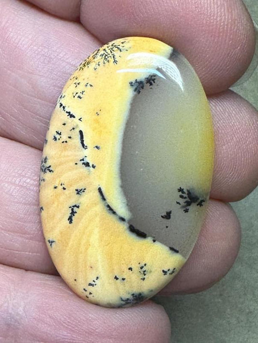 Oval 36x22mm Sunset Coloured Dendritic Opal Cabochon 113