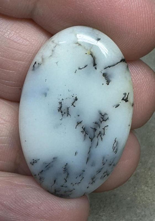 Oval 33x21mm Dendritic Opal Cabochon 08