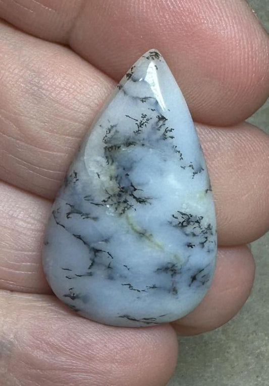 Teardrop 34x20mm Dendritic Opal Cabochon 11