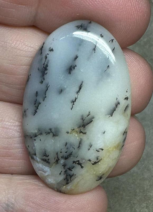 Oval 37x22mm Dendritic Opal Cabochon 13