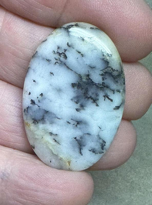Oval 36x24mm Dendritic Opal Cabochon 14