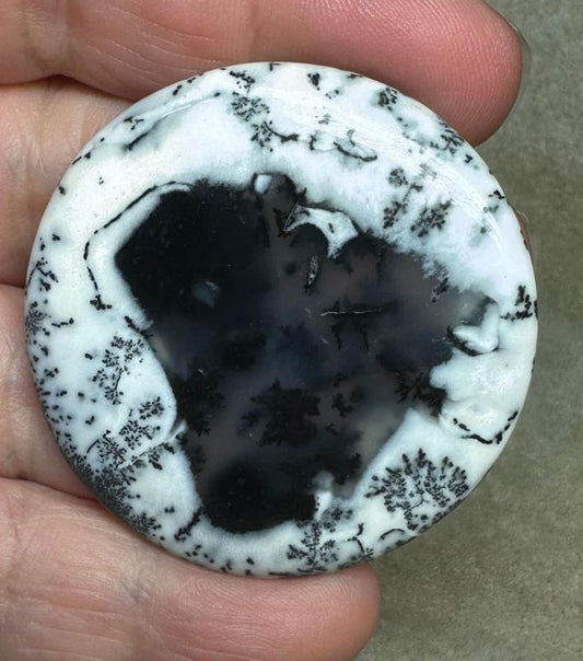 Round 45x45mm Dendritic Opal Cabochon 17