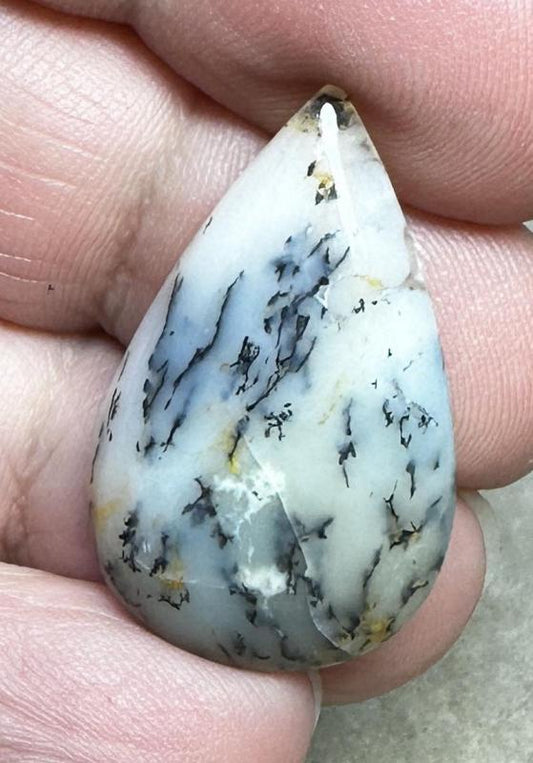 Teardrop 29x18mm Dendritic Opal Cabochon 20