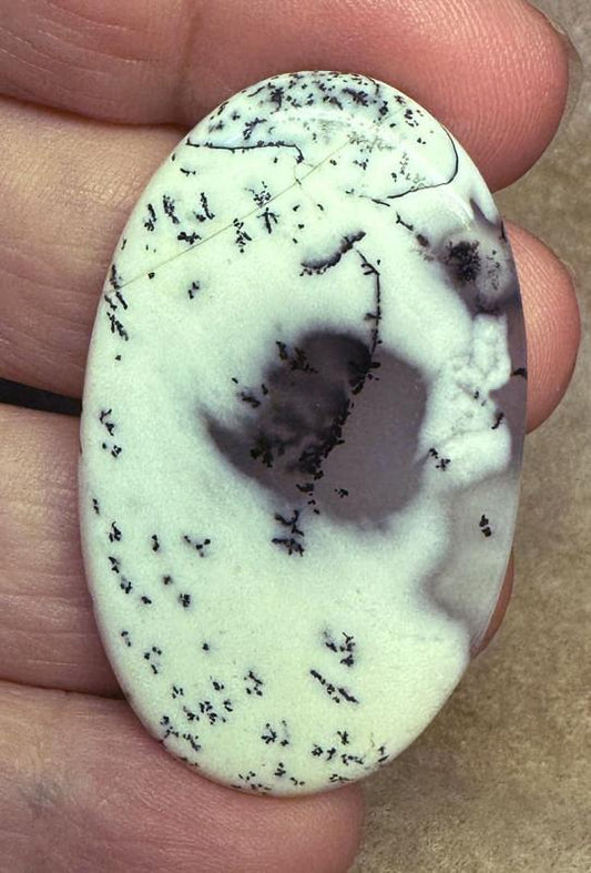 Oval 41x27mm Dendritic Opal Cabochon 21