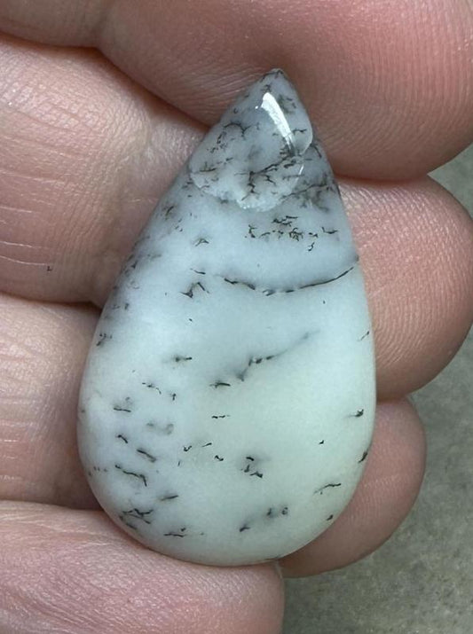 Teardrop 31x18mm Dendritic Opal Cabochon 23