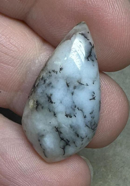 Freeform 29x15mm Dendritic Opal Cabochon 26