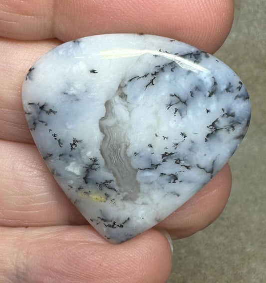 Teardrop 31x31mm Dendritic Opal Cabochon 28