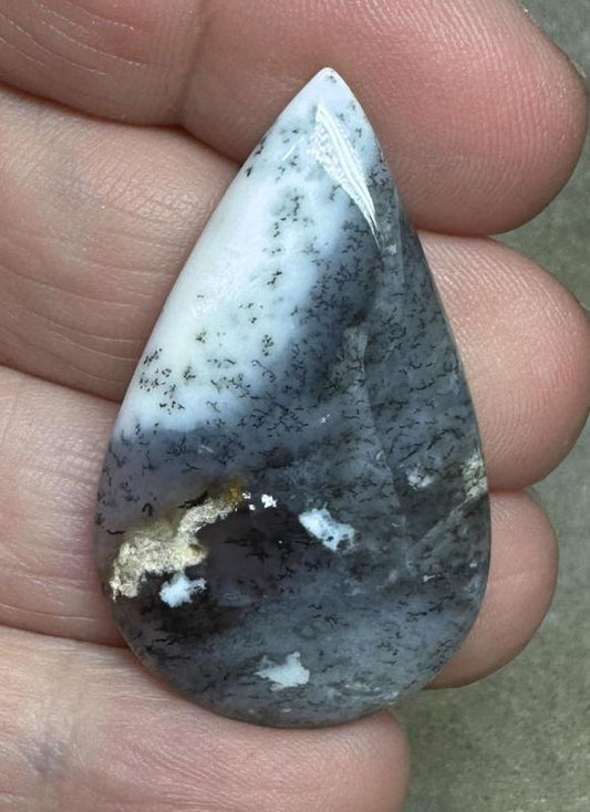 Teardrop 40x24mm Dendritic Opal Cabochon 33