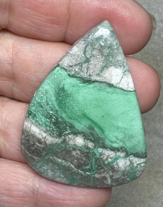 Teardrop 46x35mm Variscite Cabochon 36
