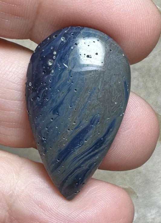 Teardrop 33x19mm Leland Blue Cabochon 30