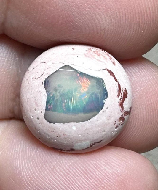Round 16x16mm Mexican Galaxy Opal Cabochon 09