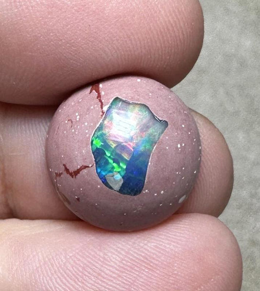 Round 15x15mm Mexican Galaxy Opal Cabochon 17