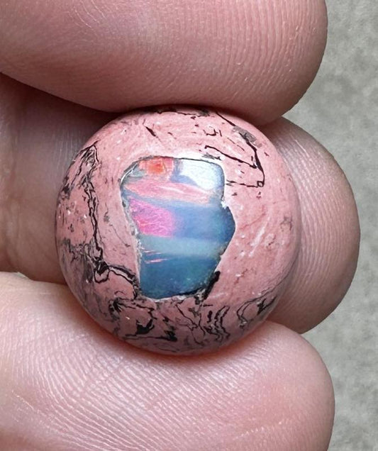 Round 16x16mm Mexican Galaxy Opal Cabochon 20