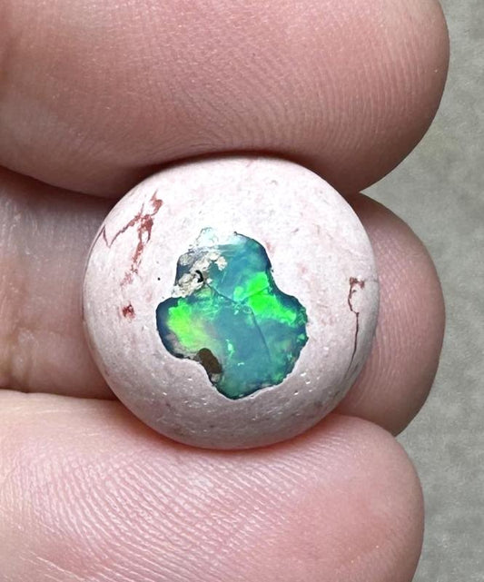 Round 15x15mm Mexican Galaxy Opal Cabochon 21