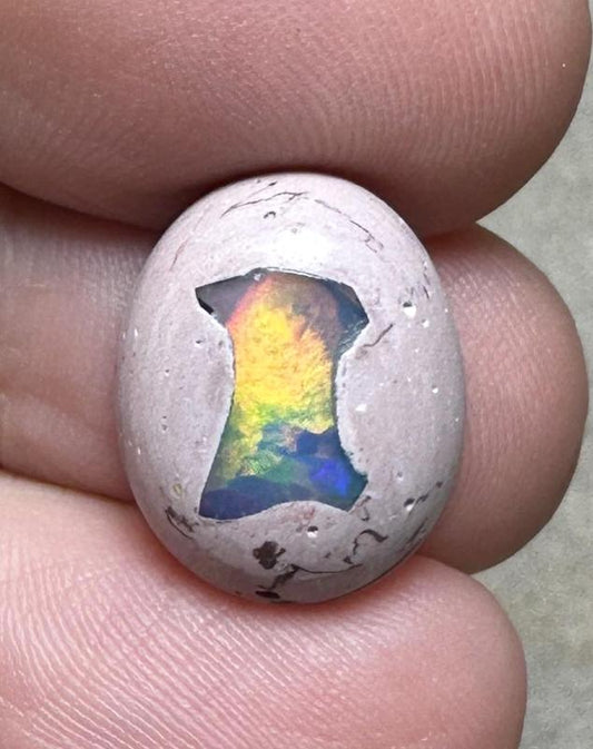 Oval 16x13mm Mexican Galaxy Opal Cabochon 22