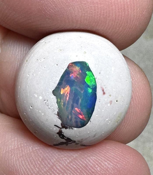 Oval 17x16mm Mexican Galaxy Opal Cabochon 42