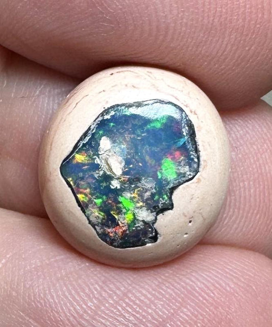 Oval 14x13mm Mexican Galaxy Opal Cabochon 48