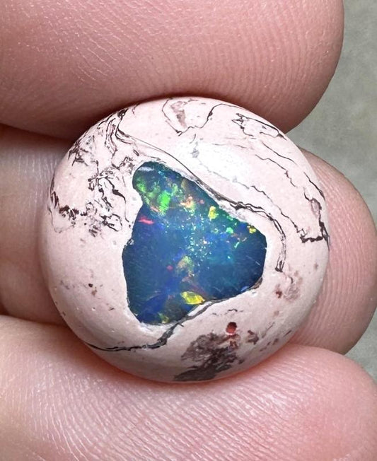 Round 16x16mm Mexican Galaxy Opal Cabochon 50