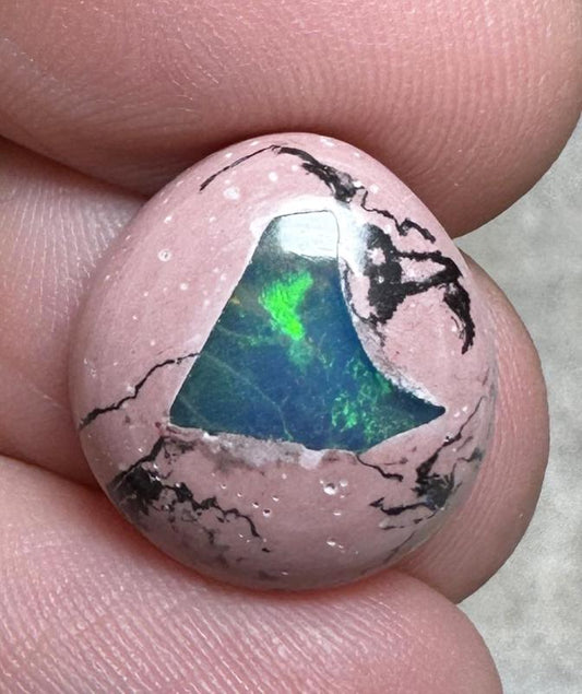 Oval 16x14mm Mexican Galaxy Opal Cabochon 51