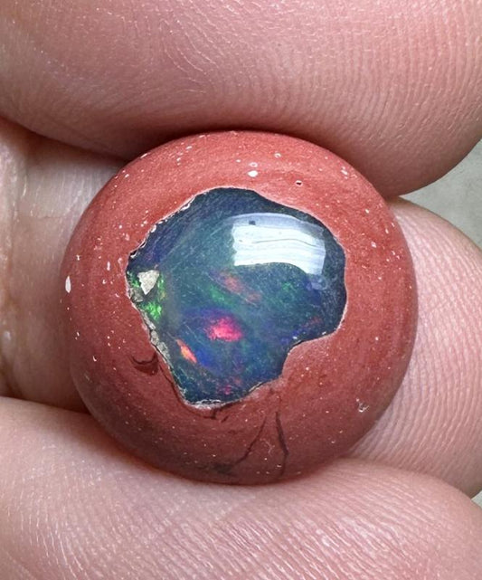 Round 15x15mm Mexican Galaxy Opal Cabochon 58