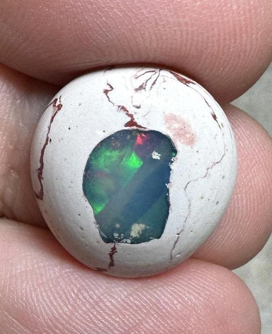 Oval 17x16mm Mexican Galaxy Opal Cabochon 66