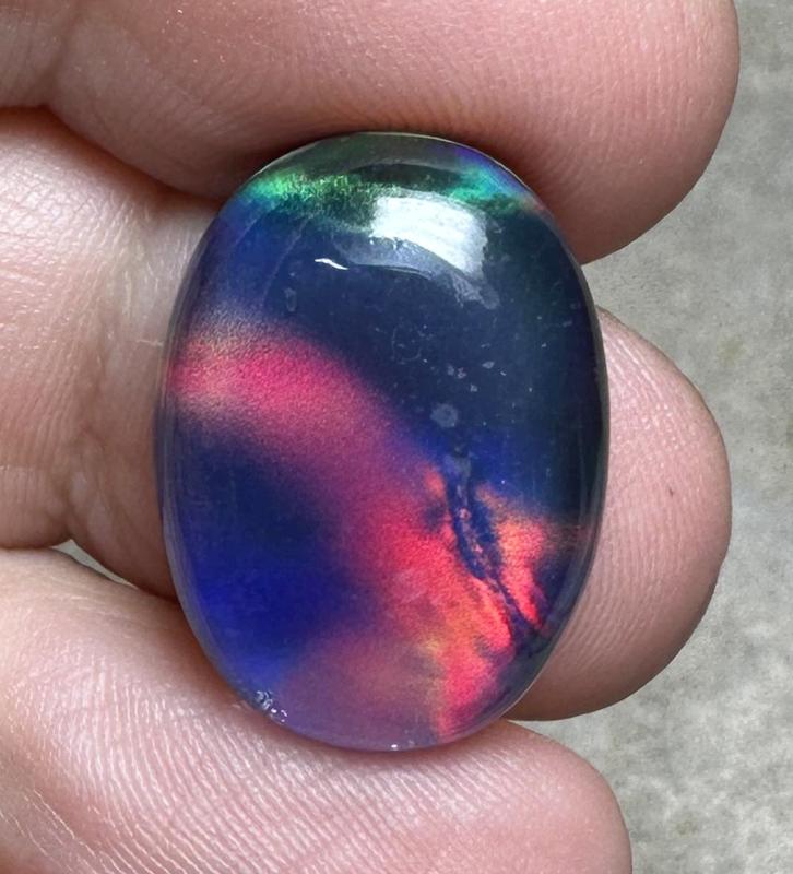 Oval 21x15mm Aurora Opal Cabochon 12
