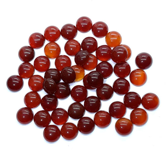 Single Round 10mm Carnelian Cabochon