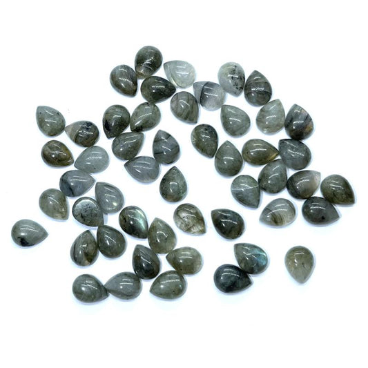 Single Teardrop 8mm Long Labradorite Cabochon