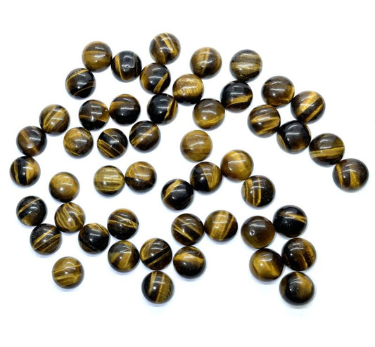 Single Round 12mm Gold Tigers Eye Cabochon