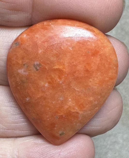 Teardrop 34x29mm Orchid Calcite Cabochon 32
