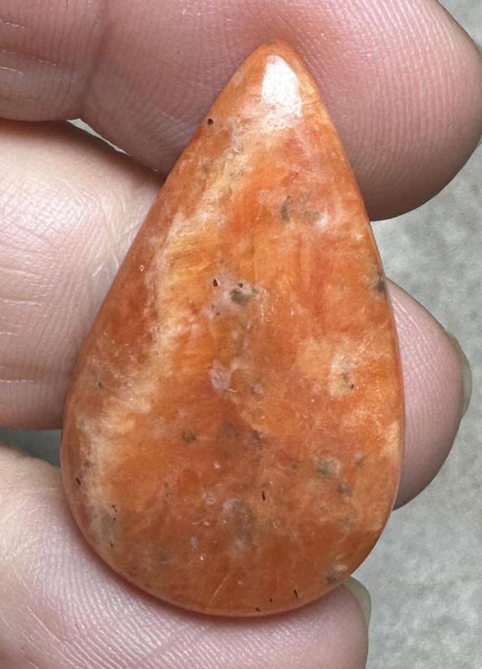 Teardrop 33x20mm Orchid Calcite Cabochon 45