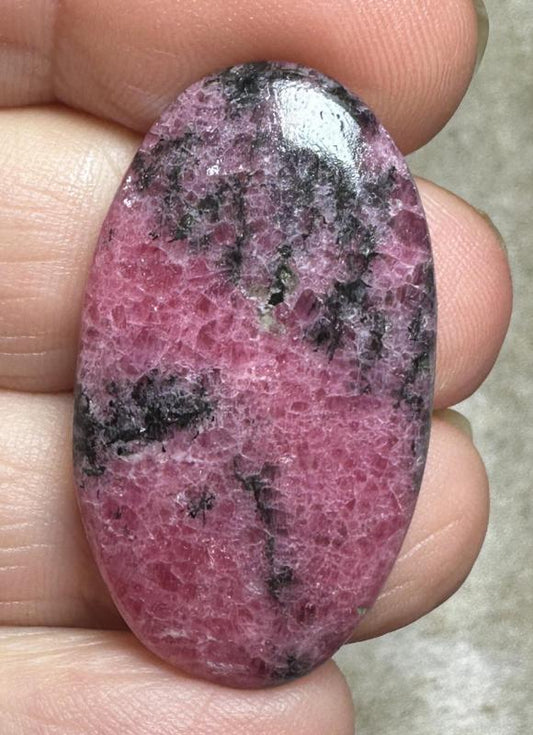 Oval 36x20mm Rhodonite Cabochon 22