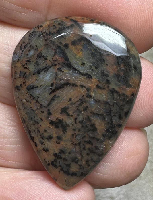 Teardrop 34x25mm Cheetah Jasper Cabochon 10