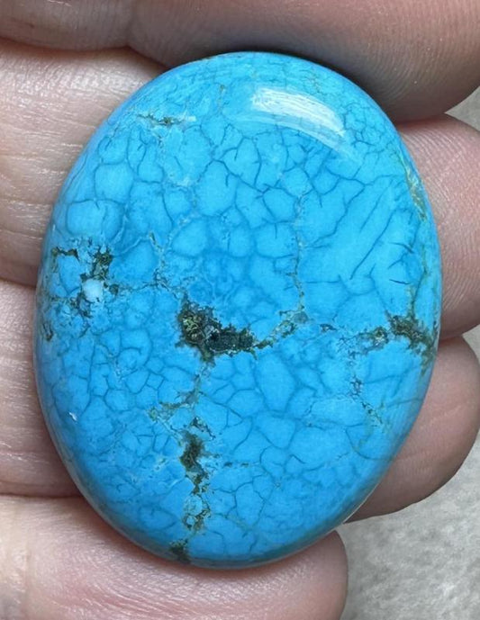 Oval 33x25mm Hubei Turquoise Cabochon 122