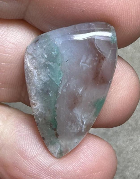 Freeform 28x17mm Blue Green Chalcedony Cabochon 54