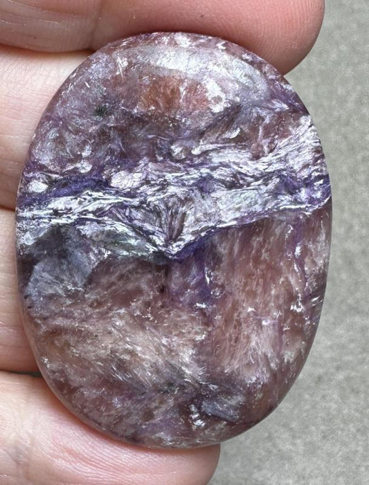 Oval 44x32mm Designer Charoite Cabochon 03