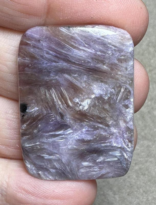 Rectangle 36x26mm Designer Charoite Cabochon 04