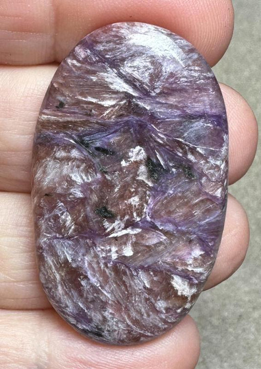 Oval 42x25mm Designer Charoite Cabochon 06