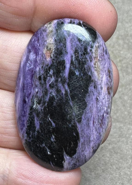 Oval 43x27mm Designer Charoite Cabochon 18