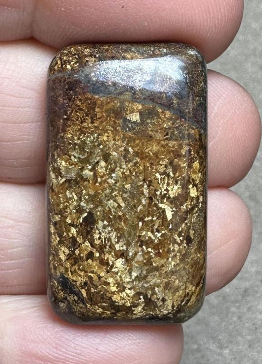 Rectangle 32x18mm Bronzite Cabochon 13