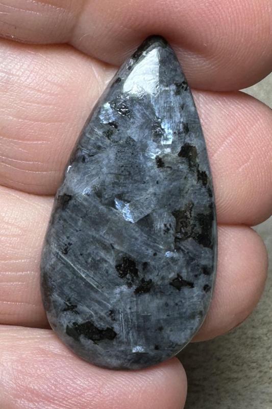 Teardrop 36x18mm Larvikite Cabochon 25