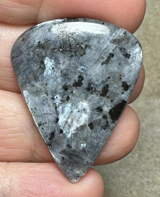 Teardrop 36x27mm Larvikite Cabochon 34