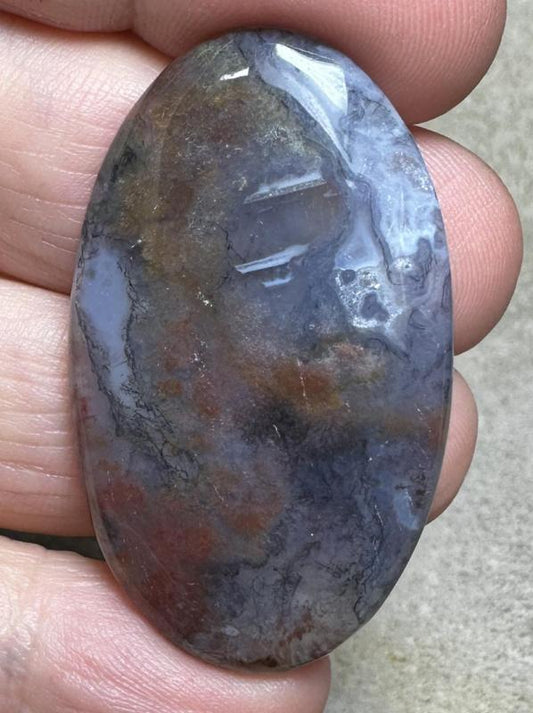 Oval 43x25mm Red Moss Agate Cabochon 39