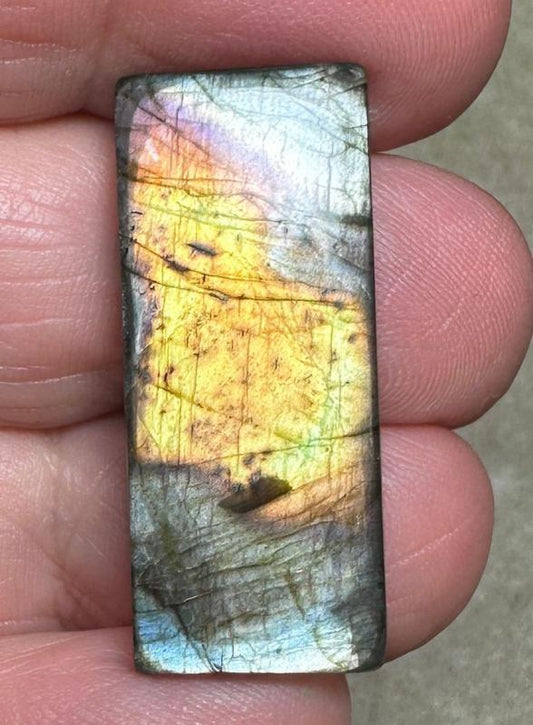 Rectangle 31x13mm Labradorite Cabochon 254