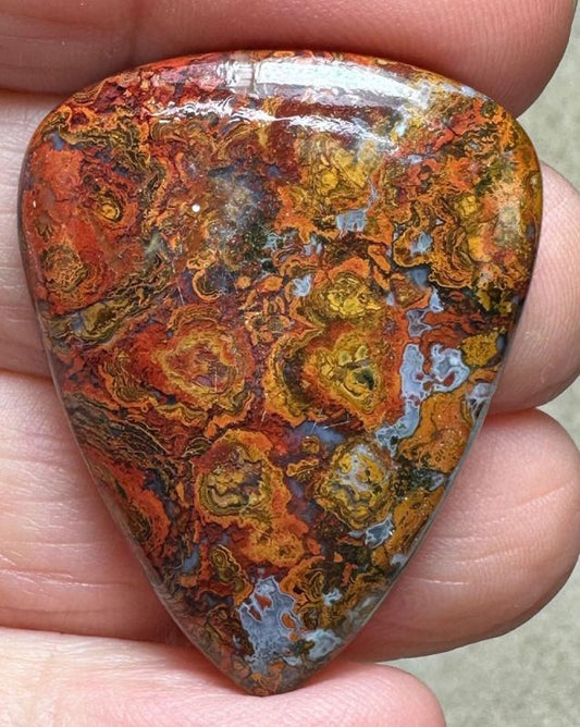 Teardrop 36x28mm Hungarian Agate Cabochon 03