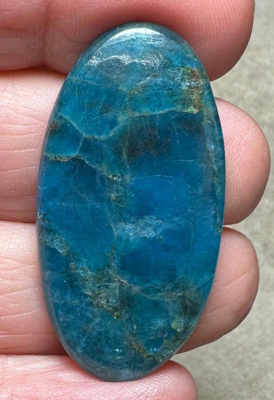 Oval 40x21mm Neon Apatite Cabochon 11