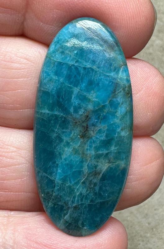 Oval 39x17mm Neon Apatite Cabochon 12
